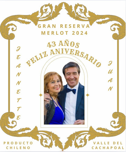 Aniversario Foto Dorado