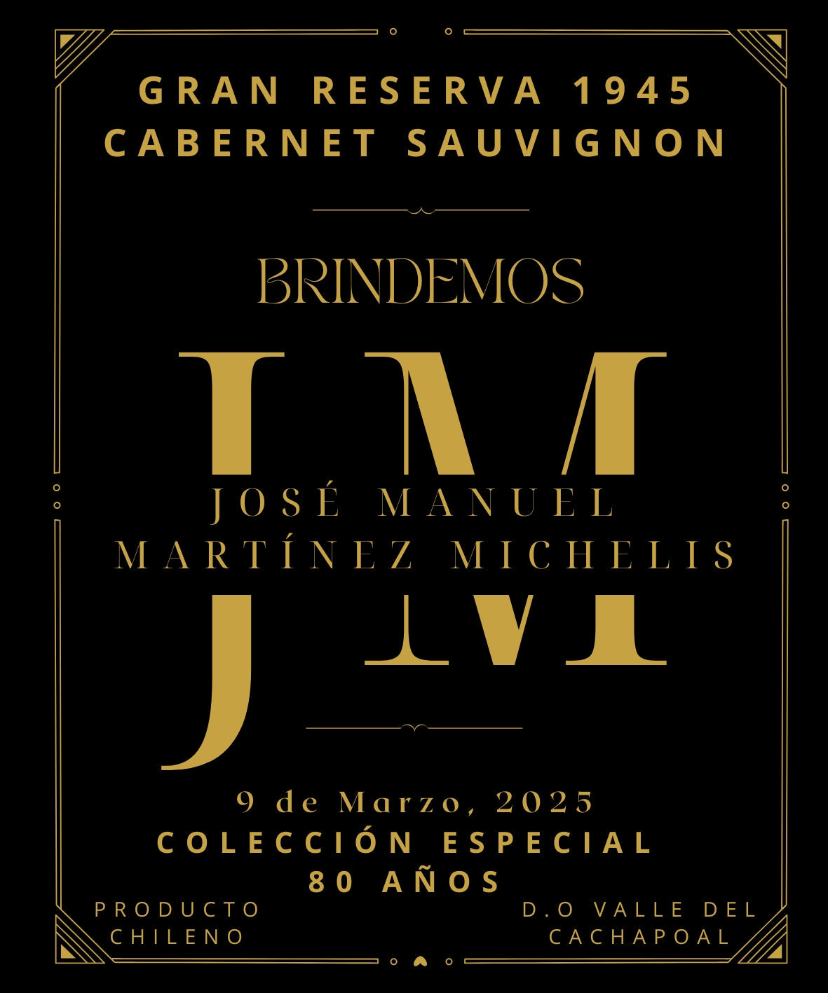 Cumpleaños Iniciales Negro